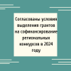 Согласованы условия выделения грантов на софинансирование региональных конкурсов в 2024 году - УралДобро