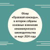 Обзор «Правовой команды», в котором собраны основные изменения некоммерческого законодательства за март 2024 года - УралДобро