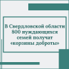 В Свердловской области 800 нуждающихся семей получат «корзины доброты» - УралДобро